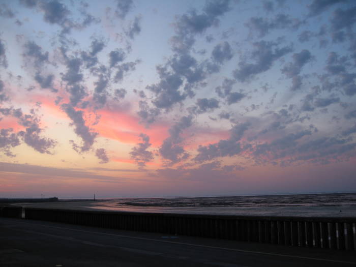 Sunset over Utah Beach, Normandy, France.
