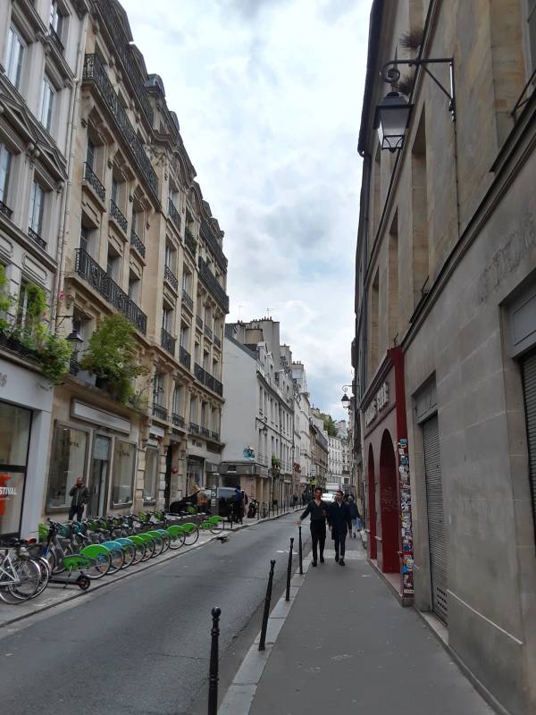 Streets in the Marais district in Paris.
