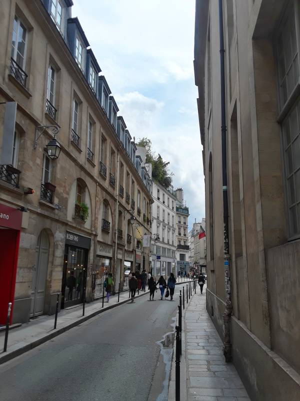 Streets in the Marais district in Paris.