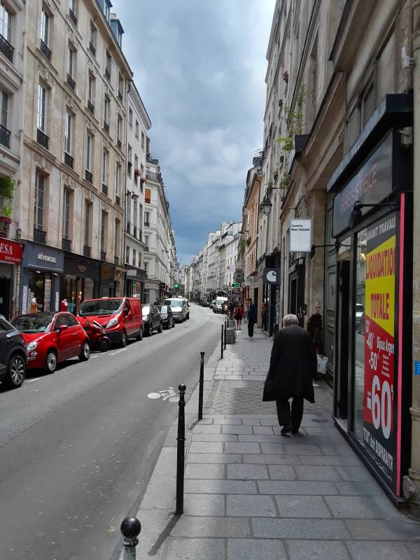 Streets in the Marais district in Paris.