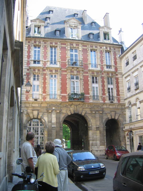 Place des Vosges in the Marais district in Paris.