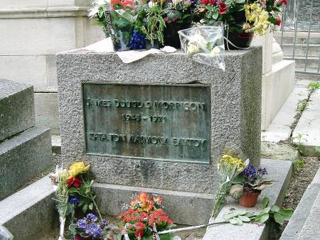 Jim Morrison's grave in Paris.