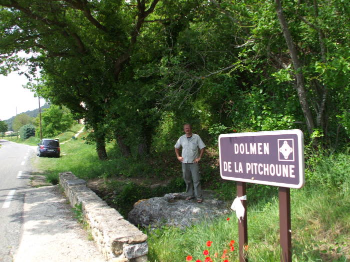 Dolmen de la Pitchoune, megalithic dolmen structure near the village of Ménerbes, in Provence.