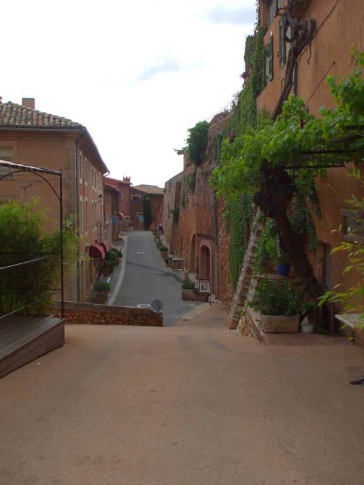 Small street for cars in Roussillon.