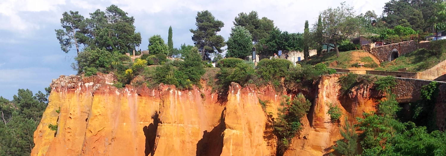 Ochre deposits in Roussillon, in Provence.