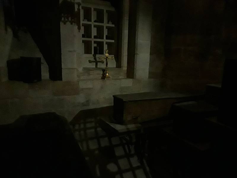 The chapel of the princes, in the crypt.