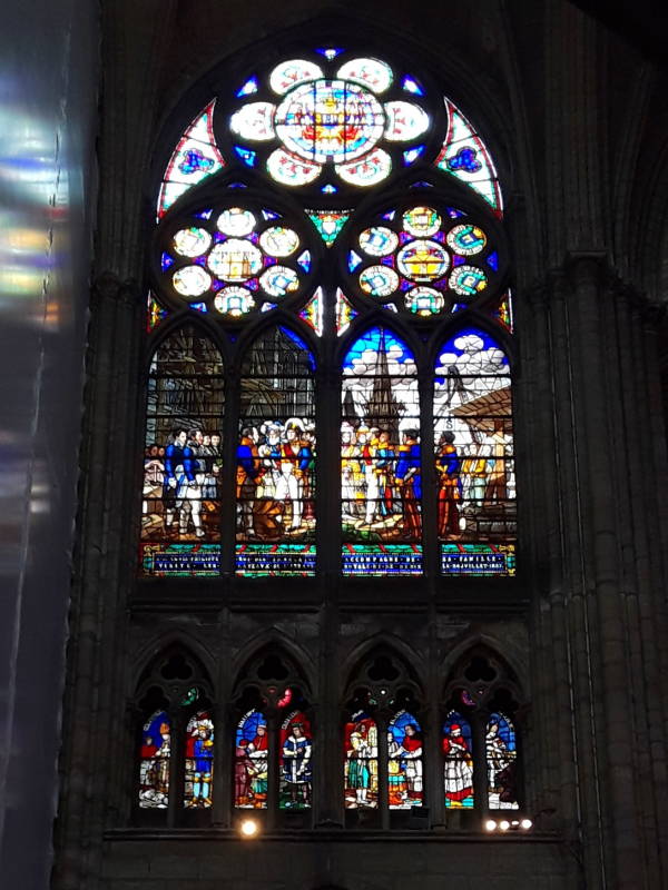 Window depicting Napoléon, above aisle in south arm of crossing.