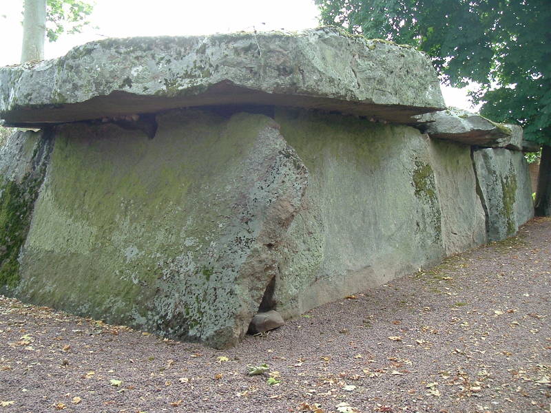 The dolmen of Bagneux, a large megalithic structure on the outskirts of Saumur, France.