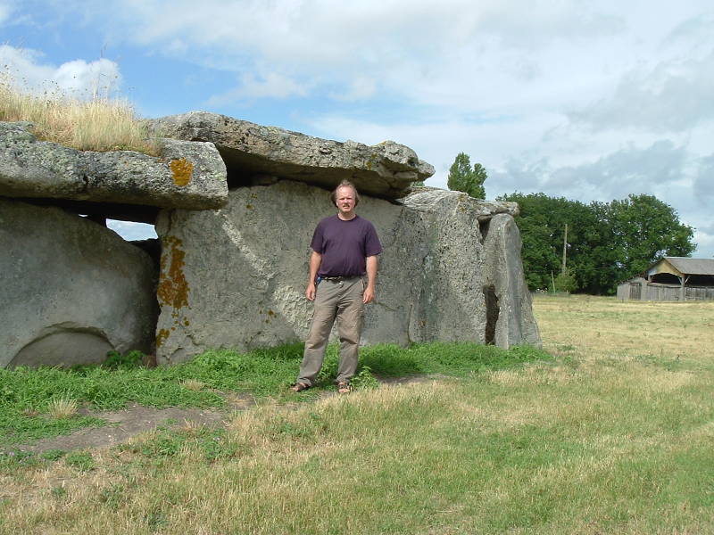 A megalithic structure near Gennes, along the D69 road south of town.