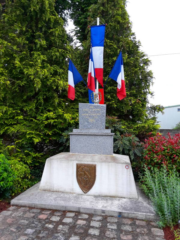 Memorial to the dead and missing in the Indochina War 1945-1954, at the bridge across the Seine at Vernon.