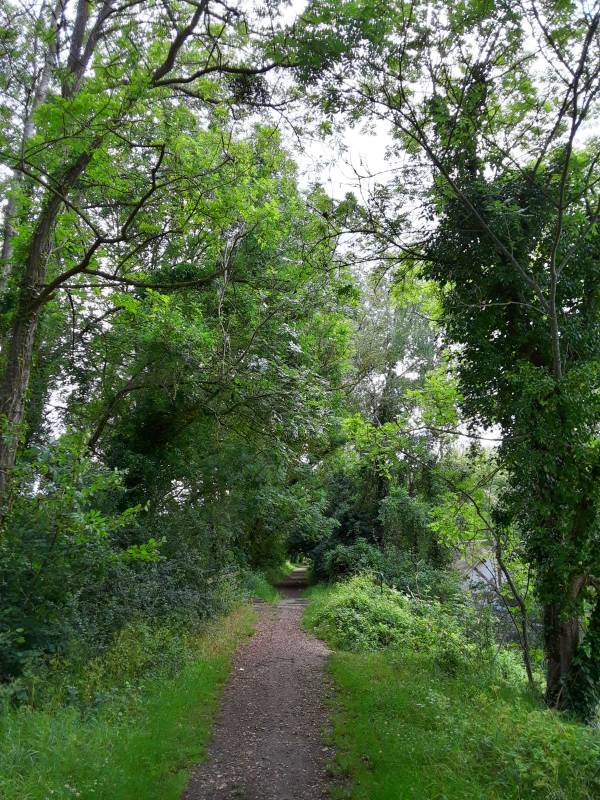 Path along a former rail line near Giverny.