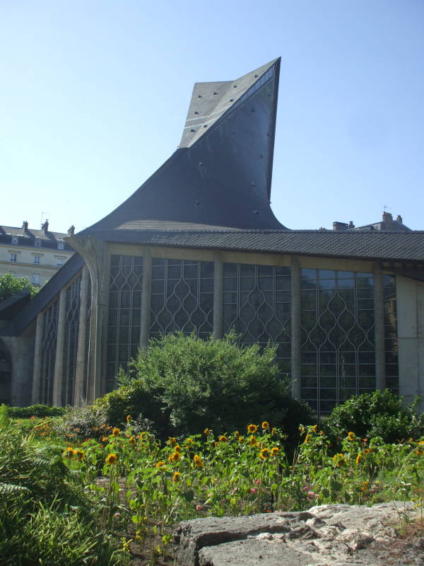 Exterior of the Église Sainte-Jeanne-d'Arc in Rouen, France.
