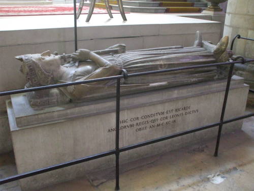 Tomb of Richard the Lionheart in the Cathédrale Notre-Dame de l'Assomption in Rouen, France.