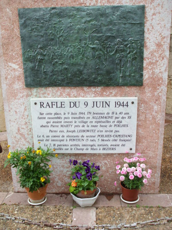 World War II memorial in Beziers in southwestern France.