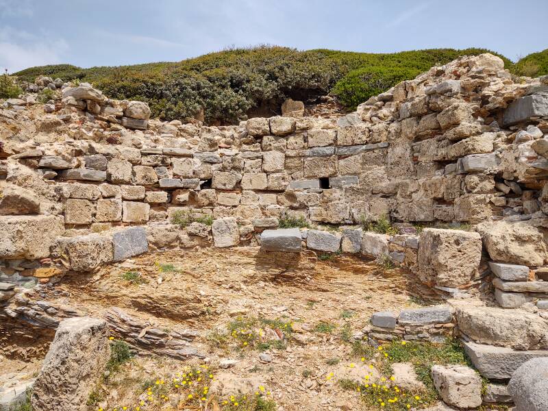 Apse of ruined basilica at Itanos.