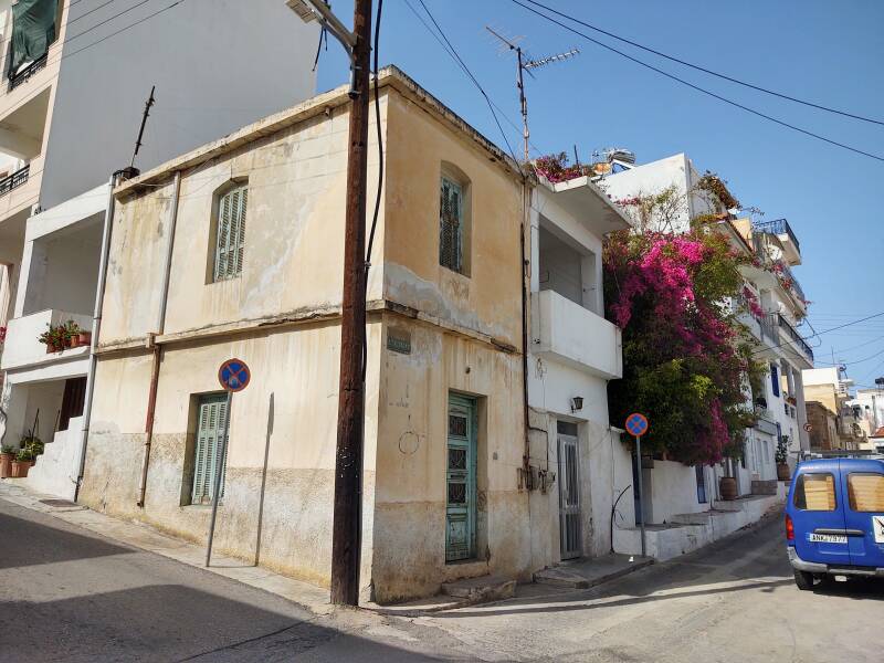 Side streets in the neighborhood close to Sergio's Apartment in Sitia.