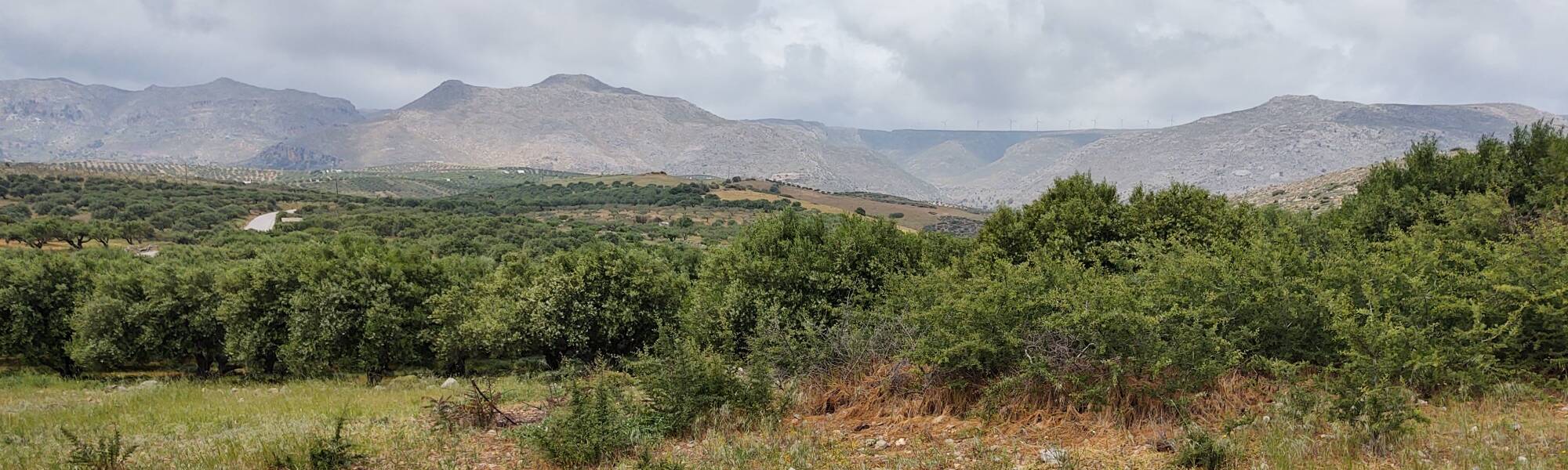 Mountains in far eastern Crete near Traostalos, the Minoan peak sanctuary.