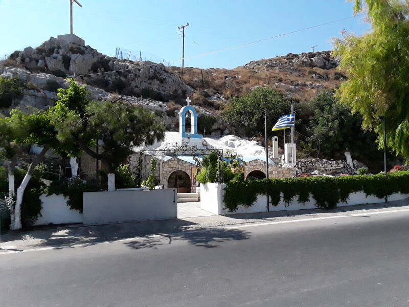 Exterior of the subterranean Church of Saint John and of Saint Nikon the Repentant at Kerteros.