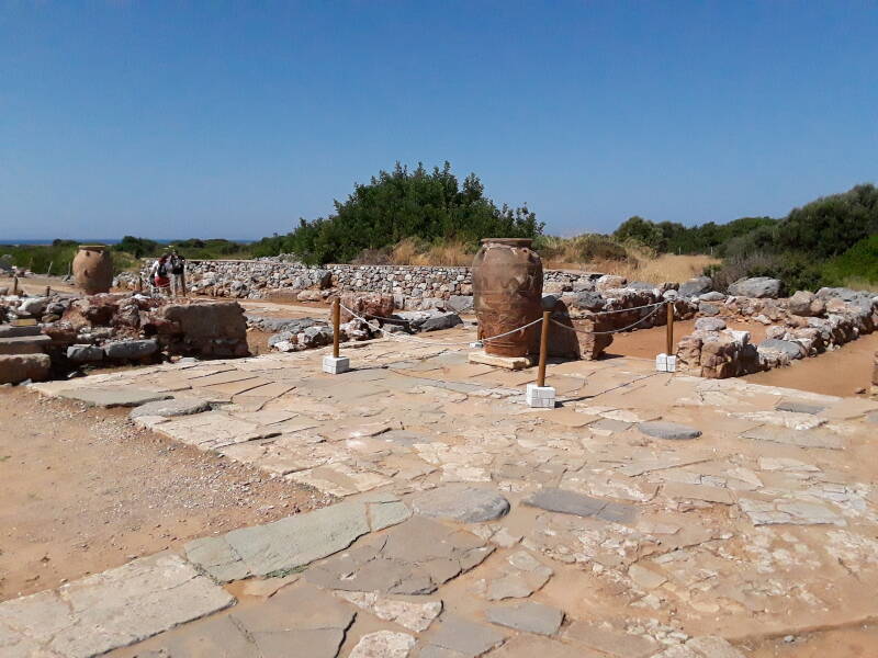 Large phiti or storage jar at the Minoan palace of Malia.