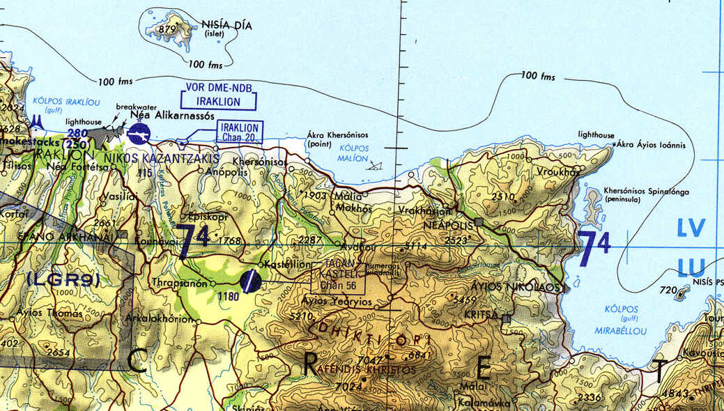 Tactical Pilotage Chart G-3C from the Perry Castañeda Library Map Collection at the University of Texas.