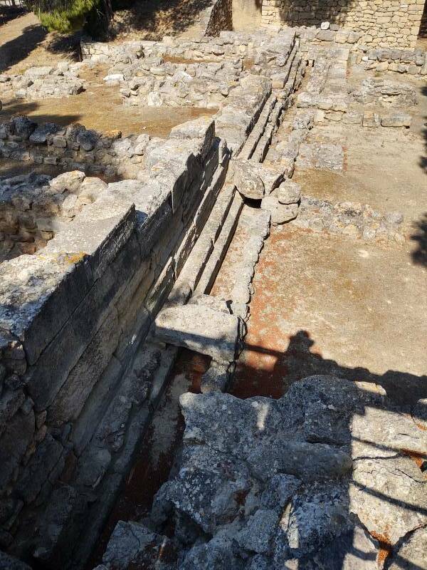 Drainage system at the Minoan palace complex at Knossos.
