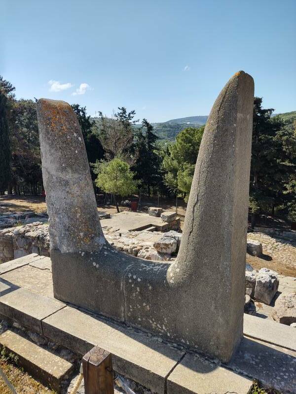 Steel-reinforced concrete 'Horns of Consecration' at Knossos.