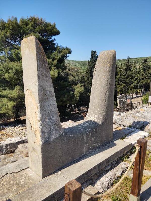 Steel-reinforced concrete 'Horns of Consecration' at Knossos.