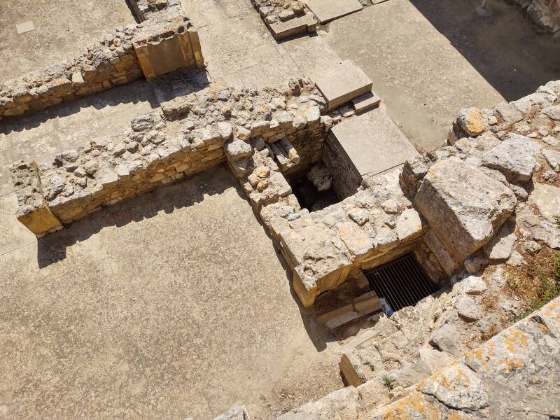The Queen's toilet at the Minoan palace complex at Knossos.