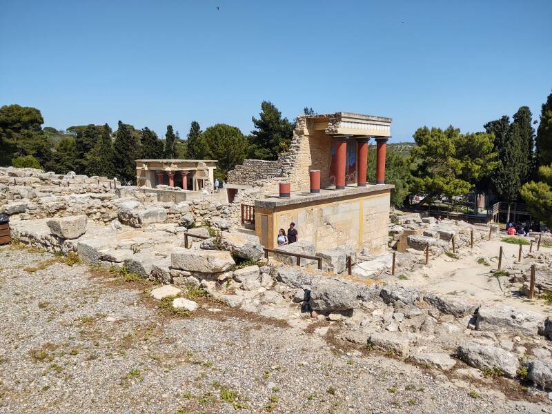 Ruins at Knossos in Crete.