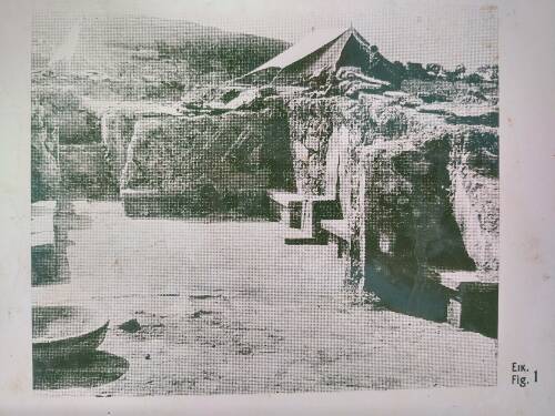 'Throne Room' at prehistoric site of Knossos, outside Heraklion in Crete, as depicted in Arthur Evans's original reports.