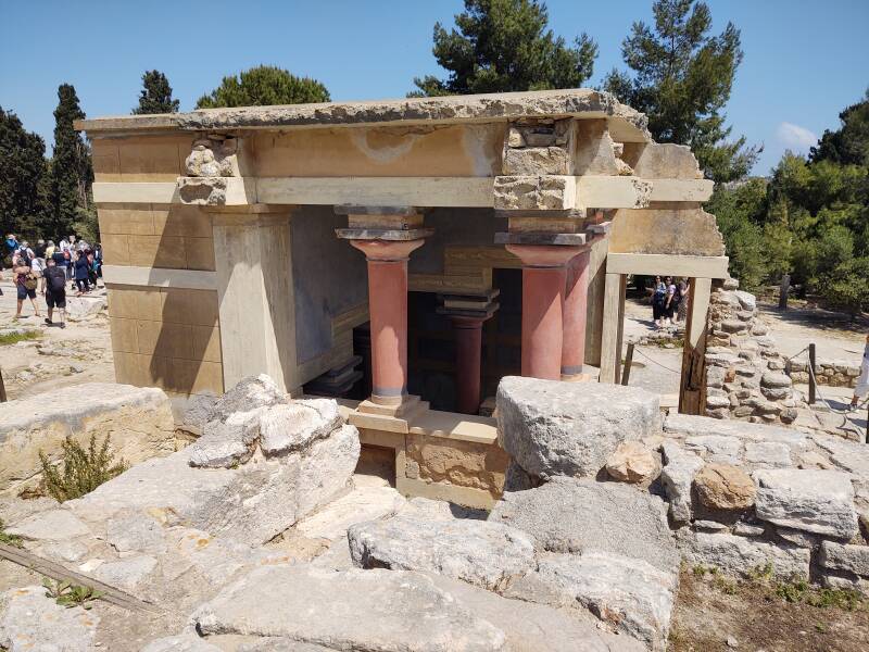 So-called 'Lustral Basin' at prehistoric site of Knossos, outside Heraklion in Crete.