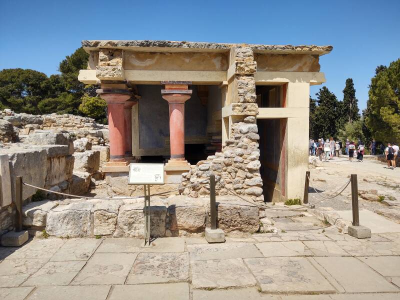 So-called 'Lustral Basin' at prehistoric site of Knossos, outside Heraklion in Crete.