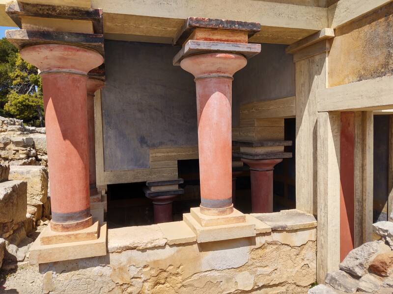 So-called 'Lustral Basin' at prehistoric site of Knossos, outside Heraklion in Crete.