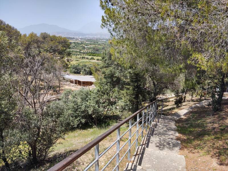 Entering the Minoan settlement of Agia Triada in south-central Crete.