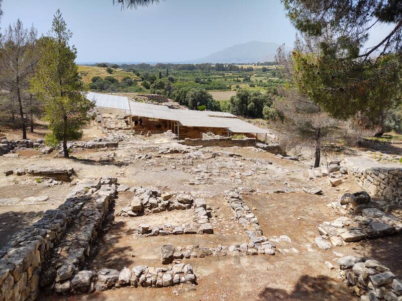 Main villa at the Minoan settlement of Agia Triada in south-central Crete.