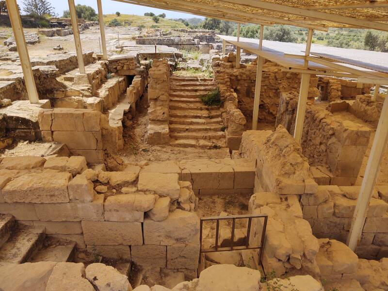 Larger villa at the Minoan settlement of Agia Triada in south-central Crete.