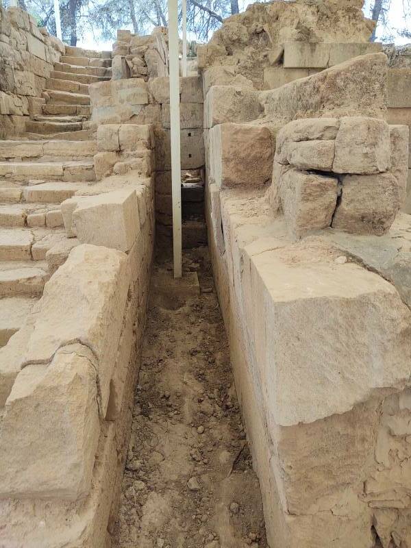 Drain line at the Minoan settlement of Agia Triada in south-central Crete.