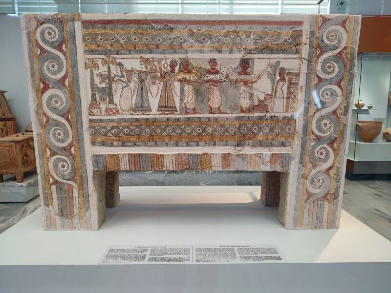 Agia Triada sarcophagus in the Heraklion Archaeological Museum.