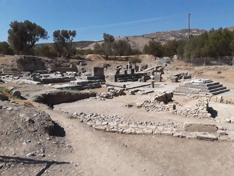Stepped altar in front of the Temple of Pythian Apollo.