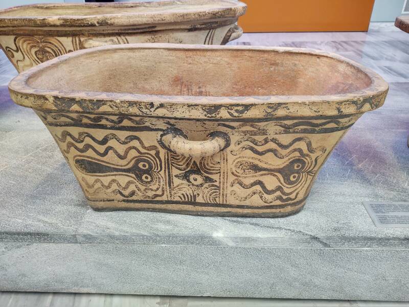 Larnakes in the Heraklion Archaeological Museum.