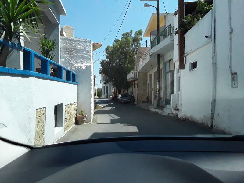 Road through a village in central Crete.