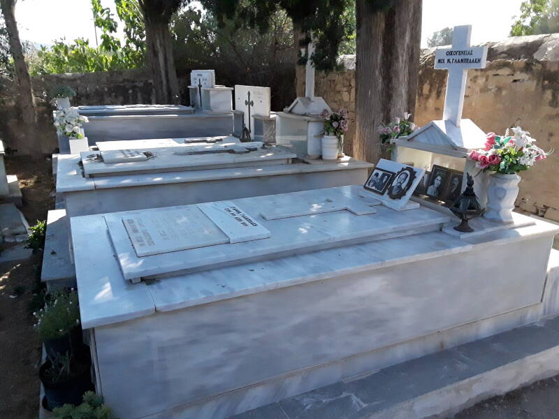 Cemetery at Saint Paul church in Agios Ioannis.