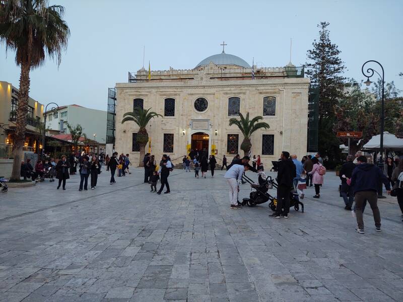 Exterior of the Church of Agios Titos in Heraklion.