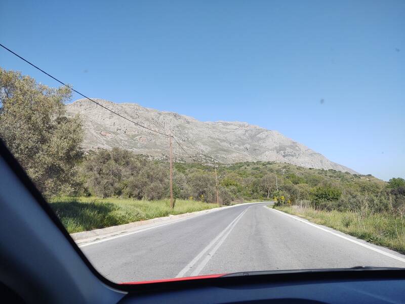 Mount Kedros on the road south from the Minoan tombs at Armeni to Kalamaki on the south coast of Crete.