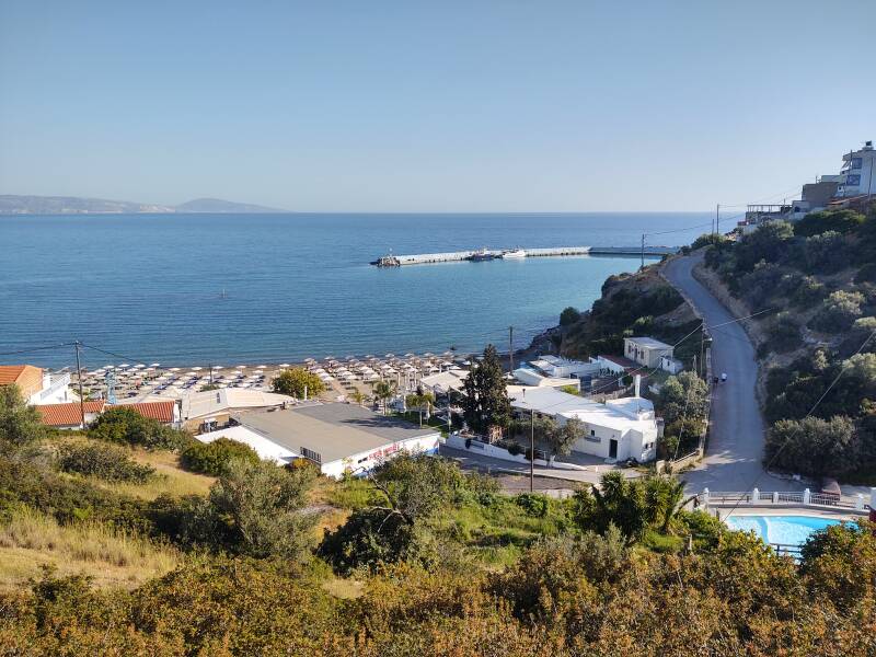 Agia Galini, Messara Bay, and the Libyan Sea on the south coast of Crete.