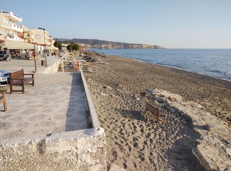 Libya Sea coast at Kalamaki in southern Crete.