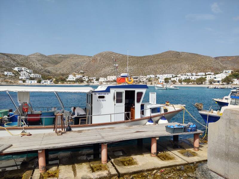 Arriving on the ferry to Folegandros.