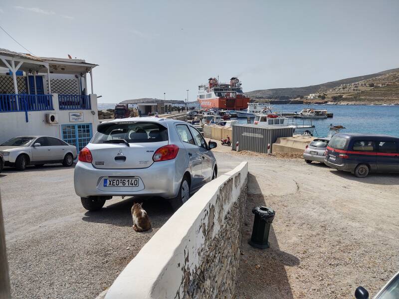 Arriving on the ferry to Folegandros.