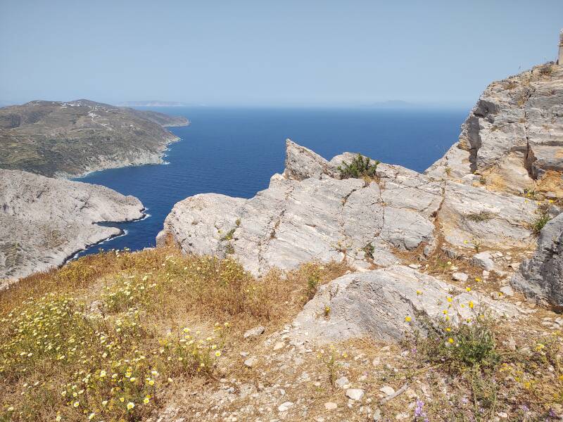View from Panagia above Hora on Folegandros.