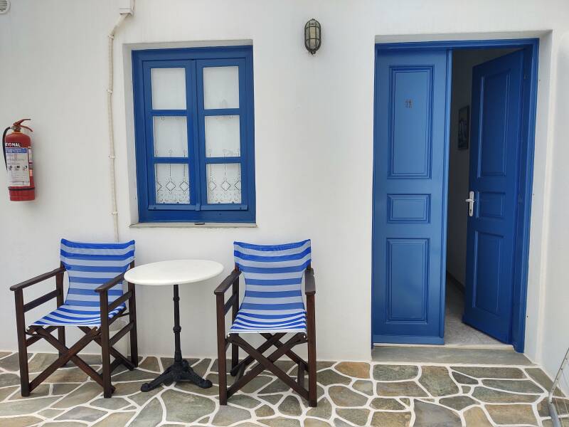 Evgenia domatia and guesthouse in Hora on Folegandros.